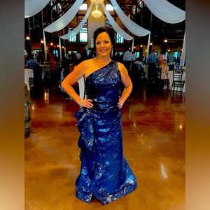 Beautiful couture Mother of the groom dress purchased from The Queens Lace.